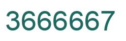 Number 3666667 green image