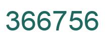 Number 366756 green image