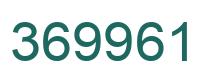Number 369961 green image