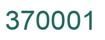 Number 370001 green image