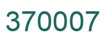 Number 370007 green image