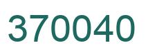 Number 370040 green image