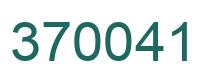 Number 370041 green image