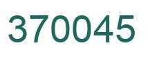 Number 370045 green image