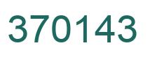 Number 370143 green image