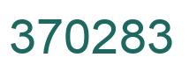 Number 370283 green image