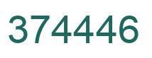 Number 374446 green image