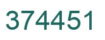 Number 374451 green image
