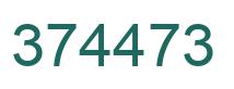 Number 374473 green image