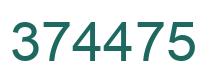 Number 374475 green image