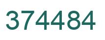 Number 374484 green image