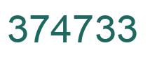 Number 374733 green image