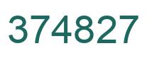 Number 374827 green image