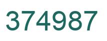 Number 374987 green image