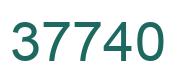 Number 37740 green image