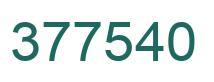 Number 377540 green image