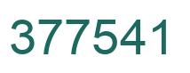 Number 377541 green image