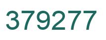 Number 379277 green image