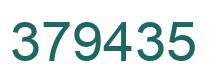 Number 379435 green image