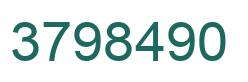 Number 3798490 green image