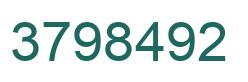 Number 3798492 green image