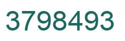 Number 3798493 green image