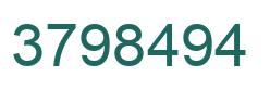 Number 3798494 green image
