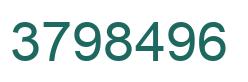 Number 3798496 green image
