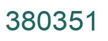 Número 380351 imagen verde