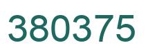 Number 380375 green image