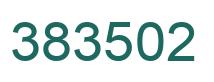 Number 383502 green image