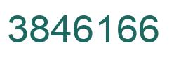 Number 3846166 green image