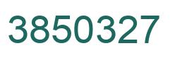 Number 3850327 green image