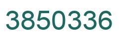Number 3850336 green image