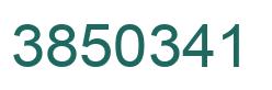 Number 3850341 green image
