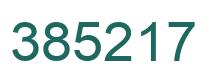 Number 385217 green image