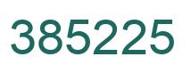 Number 385225 green image