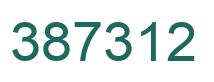 Number 387312 green image