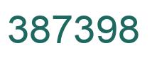 Number 387398 green image