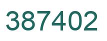 Number 387402 green image
