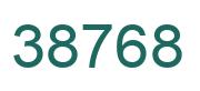 Number 38768 green image