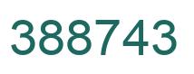 Number 388743 green image