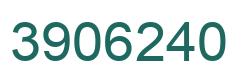 Number 3906240 green image