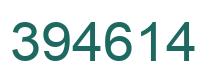 Number 394614 green image