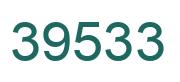 Number 39533 green image