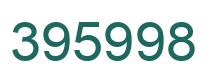 Number 395998 green image