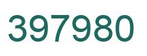 Number 397980 green image