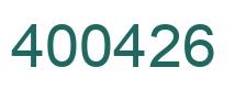 Number 400426 green image