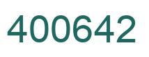 Number 400642 green image