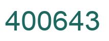 Number 400643 green image